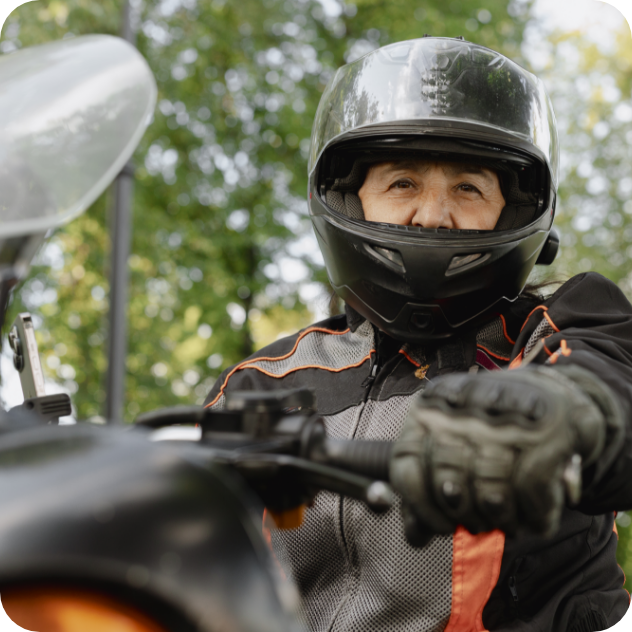 Conducteur de moto 125cc